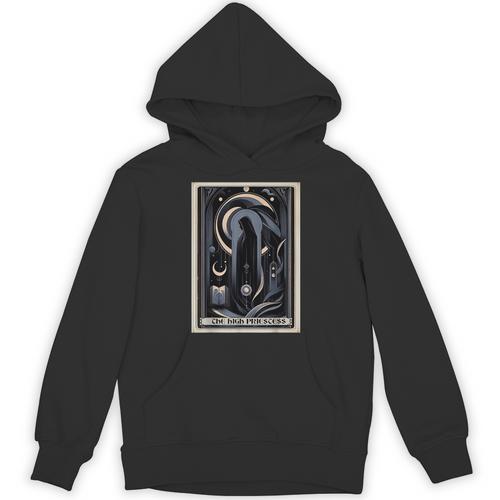 Tarot Cards Guide Book Esoteric Mysticism Clothing The High Priestess -Adults Small Classic Fit Short Sleeve Unisex Hoodie - Bookorys