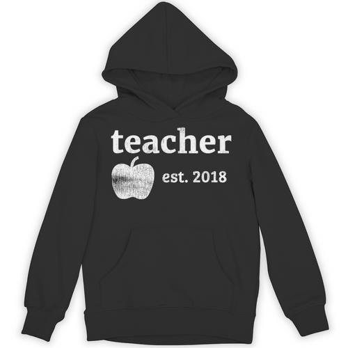 Teacher Est 2018 Vintage Graduation Unisex Hoodie - Best Gift Smart