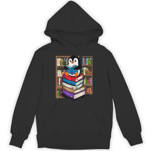 Teacher Librarian Kawaii Penguin Book Lover Penguin Unisex Hoodie - Bookorys DE