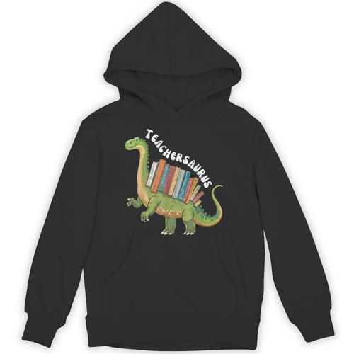 Teachersaurus Dinosaur Teachers Dino Reading Book Librarian Unisex Hoodie - Bookorys UK