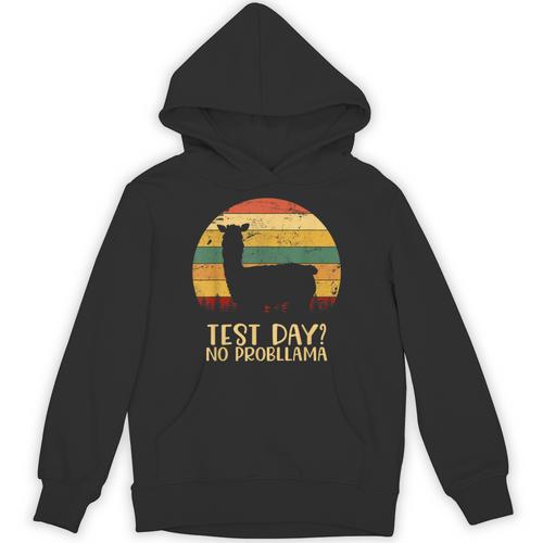 Test Day No Probllama Silhouette Teacher Student Graduation Unisex Hoodie - Best Gift Smart