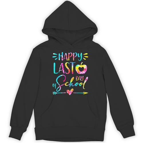 Tie Dye Happy Last Day Of School Graduation Teacher Student Unisex Hoodie - Best Gift Smart