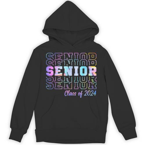 Tie Dye Senior 24 Class Of 2024 Seniors Graduation 24 Unisex Hoodie - Best Gift Smart