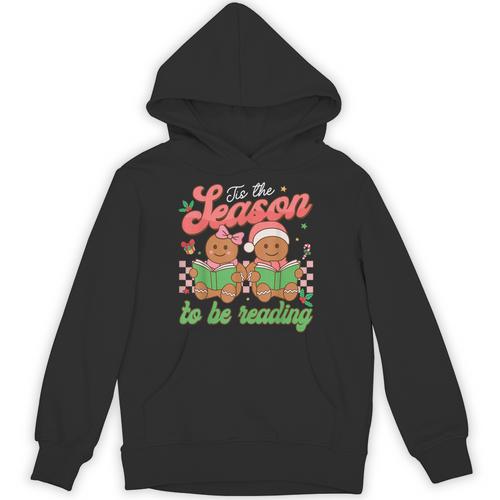 Tis The Season Book Reading Gingerbread Teacher Librarian Unisex Hoodie - Bookorys UK