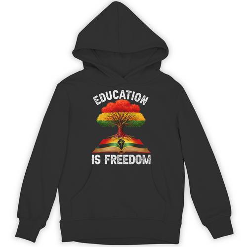 History Education Is Freedom Books Black History Unisex Hoodie - Bookorys
