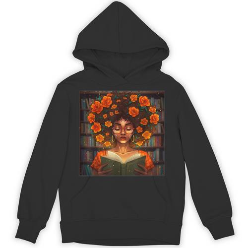 History Month Black Afro Girl Women Book Lovers Unisex Hoodie - Bookorys