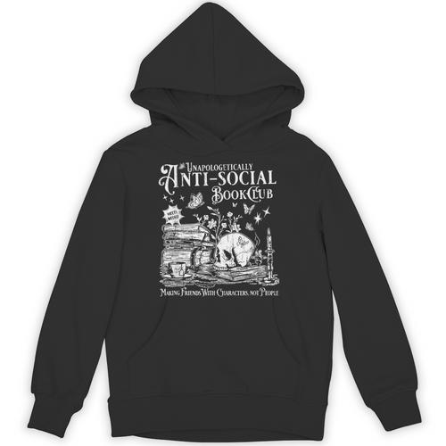 Unapologetically Anti Social Book Club Introvert Reader Unisex Hoodie - Bookorys CA