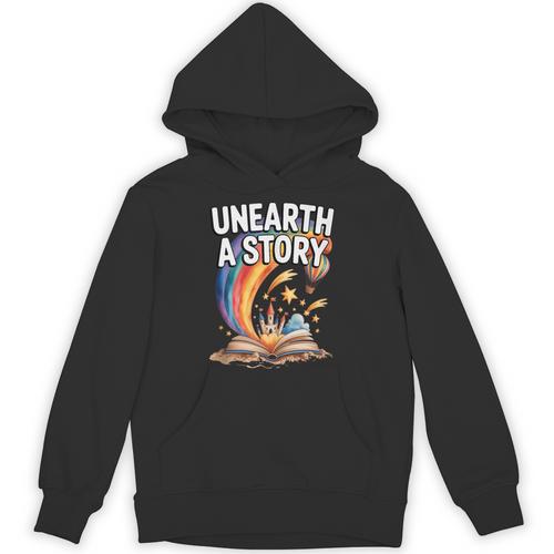 Unearth A Story Rainbow Treasure Book Unisex Hoodie - Bookorys
