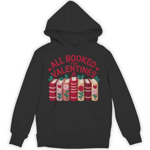 Valentines All Booked For Valentine Book Lover Teacher Unisex Hoodie - Bookorys CA