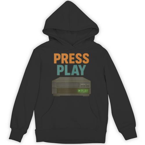 VHS Cassette Retro Analog Nostalgia Theme Unisex Hoodie - Figerry