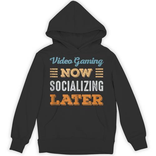 Video Gaming Now Minimal Socializing Introvert Vintage Unisex Hoodie - Raresse