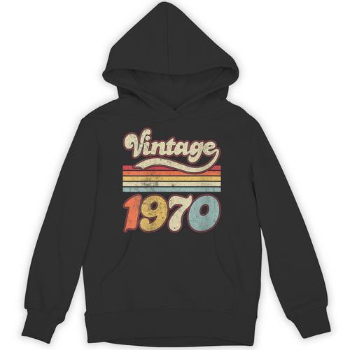 Vintage 1970 Birthday Retro Style 70's Born Nostalgia Outfit Unisex Hoodie - Figerry