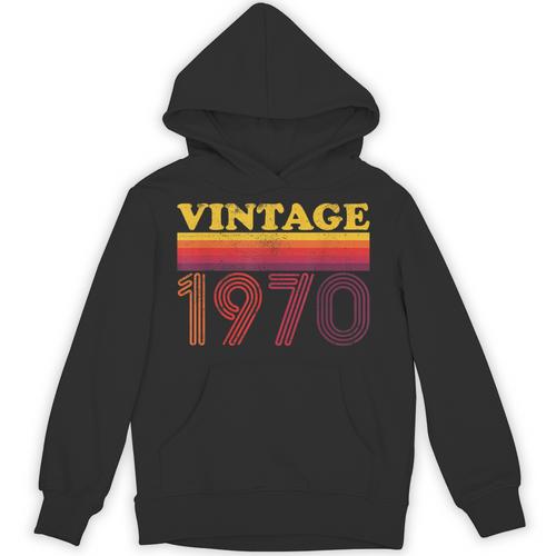 Vintage 1970 Retro Style 70's Born Nostalgia Vibes Birthday Unisex Hoodie - Figerry