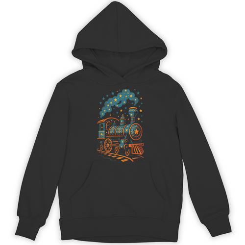 Vintage Locomotive Nostalgia Railroad Stars Unisex Hoodie - Figerry