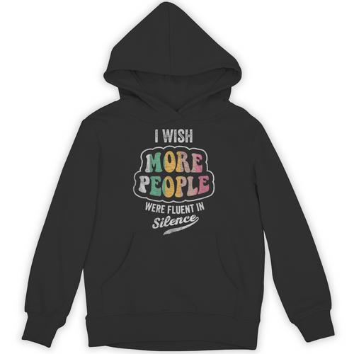 Vintage I Wish More People Were Fluent In Silence Introvert Unisex Hoodie - Raresse
