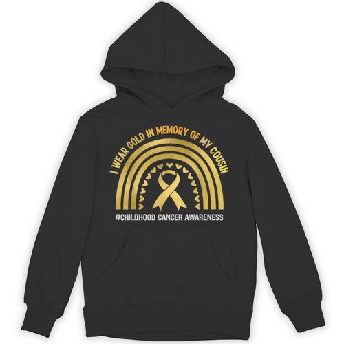 I Wear Gold In Memory Of My Cousin Unisex Hoodie - Easessy