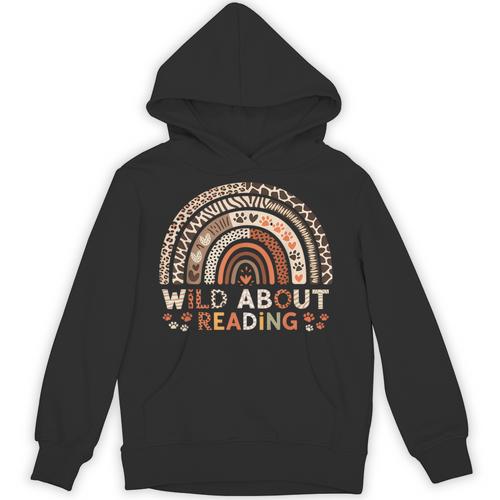 Wild About Reading Books Reader Lover Library Day Librarian Unisex Hoodie - Bookorys UK