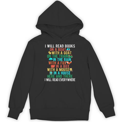 I Will Read Book On Boat Words For Kids Unisex Hoodie - Bookorys