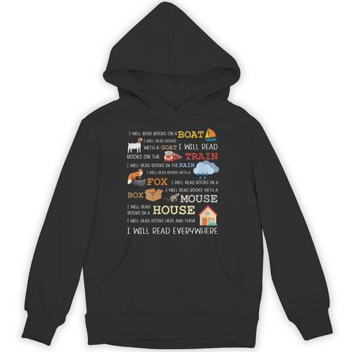 I Will Read Books On a Boat & Everywhere Reading Unisex Hoodie - Bookorys