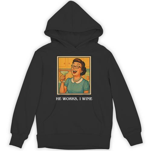 I Wine Housewife Retro Nostalgia Classic 1950s Vintage Humor Unisex Hoodie - Figerry