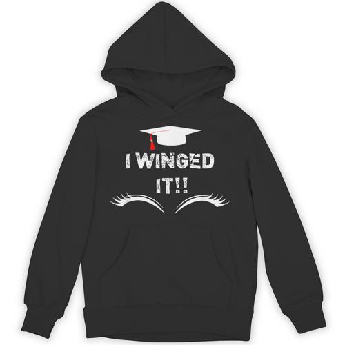 I Winged It Cosmetology Graduation Unisex Hoodie - Best Gift Smart