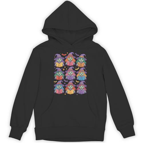 Witches Reading Books Halloween Cute Teens Kids Unisex Hoodie - Bookorys DE