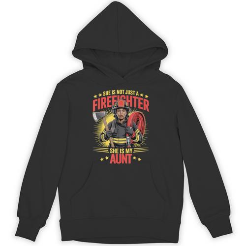 Woman Firefighter Aunt TiTi Auntie Black Graduation Unisex Hoodie - Best Gift Smart