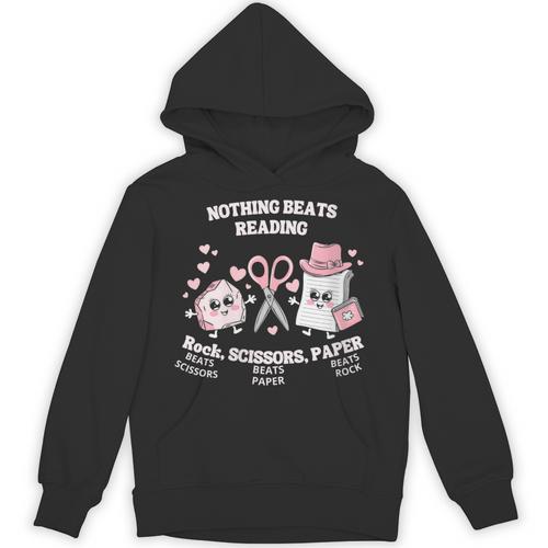 Women's Nothing Beats Reading Book Lover Statement Unisex Hoodie - Bookorys