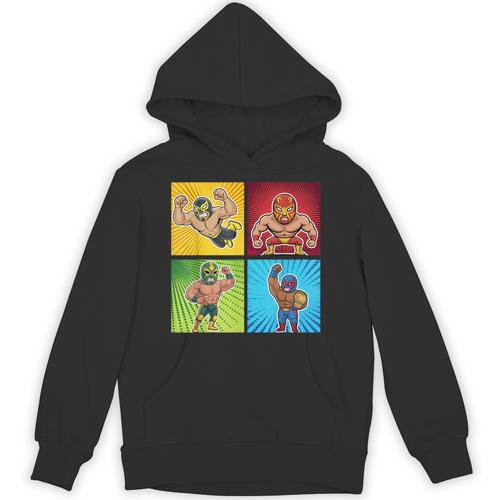 Wrestling Comic Book Wrestler Mexican Lucha Libre Mask Unisex Hoodie - Bookorys