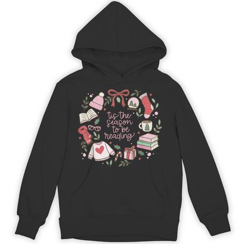 Xmas Tis The Season To Be Reading Books Pajamas Unisex Hoodie - Bookorys