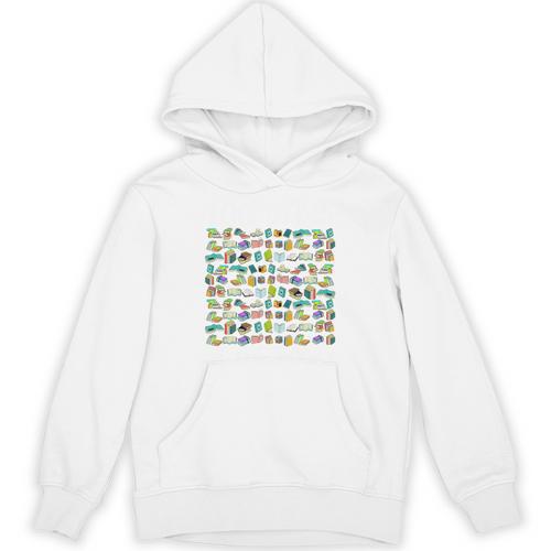 100 Days In The Books English Reading Teacher 100th Day Kids Unisex Hoodie - Bookorys AU