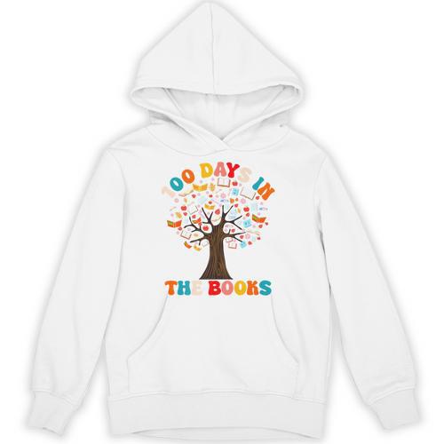 100 Days In The Books Reading Teacher 100th Day Of School Premium Unisex Hoodie - Bookorys