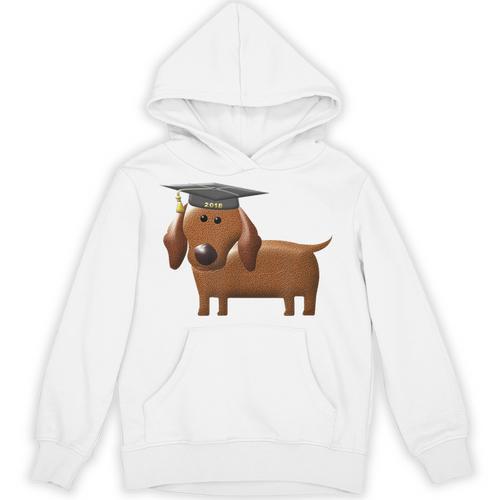 2018 Dog Graduation Shirt Dachshund Graduation For Men Women Kids Unisex Hoodie - Best Gift Smart