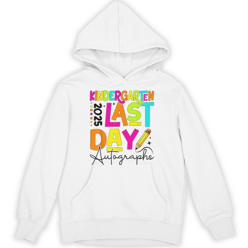 2025 Last Day Of School Autograph Kindergarten Graduation Unisex Hoodie - Best Gift Smart