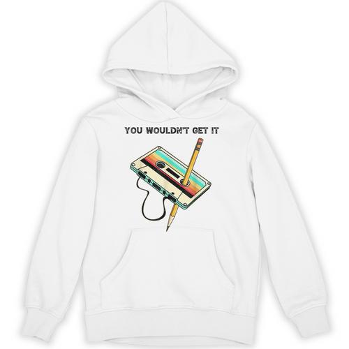 70s 80s 90s Retro Party Costume Nostalgia Cassette Unisex Hoodie - Figerry