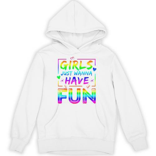80's Girls Just Wanna Have Fun Nostalgia 1980s Style Premium Tri-Blend Unisex Hoodie - Figerry