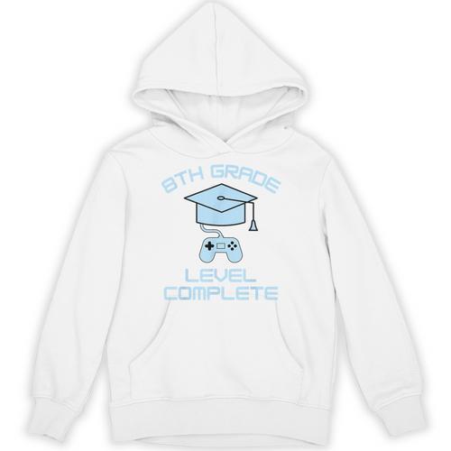 8th Grade Level Complete Eighth Grade Gamer Graduation Day Unisex Hoodie - Best Gift Smart