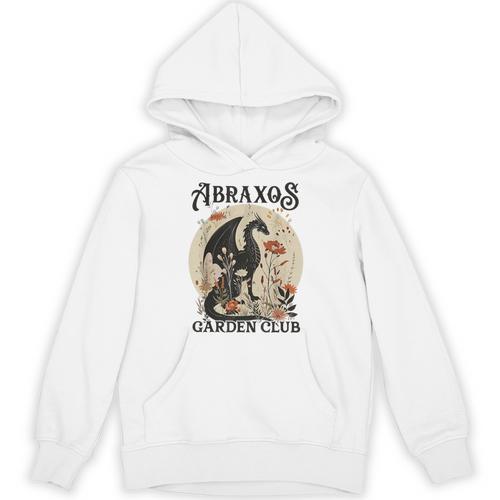 Abraxos Flower Garden Club Book Lover Fantasy Dragon Bookish Unisex Hoodie - Bookorys AU