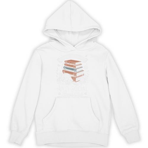 Anti-Social Book Club Reader Books & Coffee Dark Academia Premium Tri-Blend Unisex Hoodie - Bookorys CA