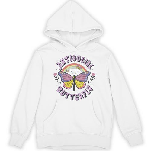 Antisocial Butterfly Tees For Introvert Men Women Girls Unisex Hoodie - Raresse