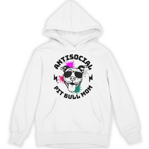 Antisocial Pit Bull Mom Pittie Introvert Dog Lover Pit Bull Unisex Hoodie - Raresse