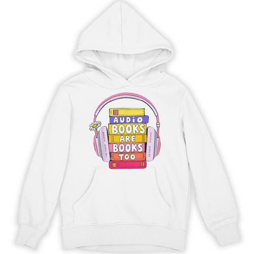 Audiobooks Are Books Too – Bookworm Nerd Reading Geek Unisex Hoodie - Bookorys DE