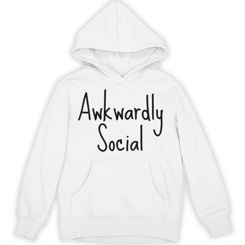 Awkwardly Social Introvert Anxious Socially Awkward Unisex Hoodie - Raresse
