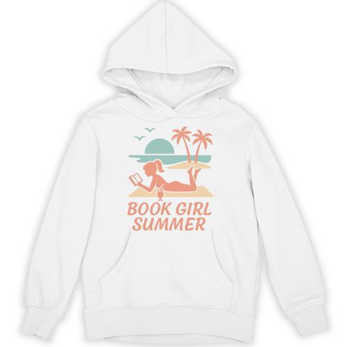 Book Girl Summer Book Reading Retro Sunset Unisex Hoodie - Bookorys UK