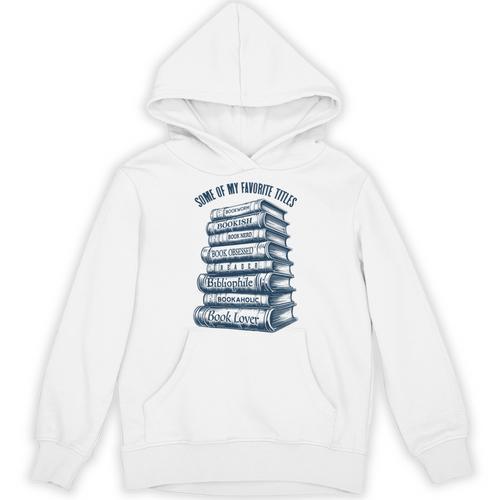 Book Lover Bookish Reader Bibliophile Book Nerd Titles Unisex Hoodie - Bookorys DE