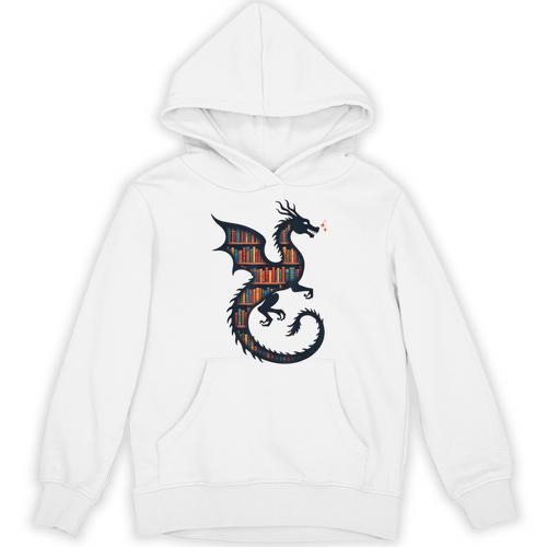 Book Lover Bookworm Reading Books Dragon Unisex Hoodie - Bookorys AU