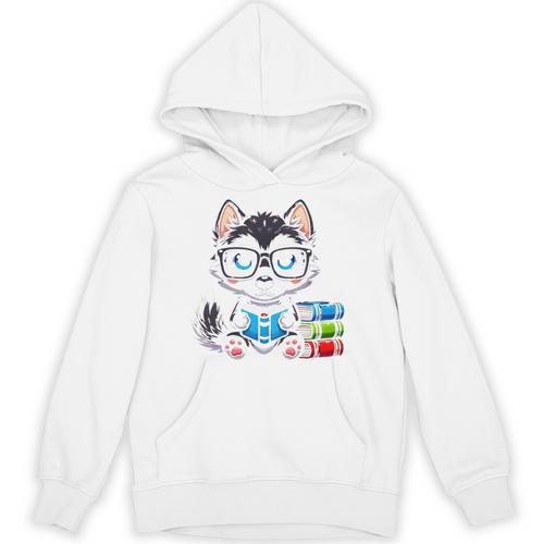 Book Lover Reading Husky Dog Unisex Hoodie - Bookorys UK