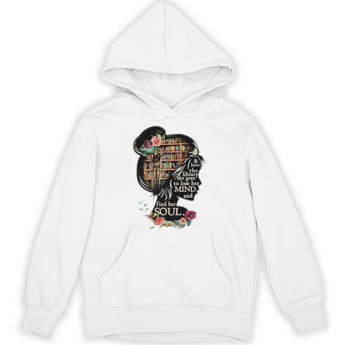 Book Reading Bookworm Book Lover Women Kids Girls Librarian Premium Unisex Hoodie - Bookorys CA