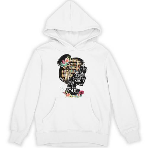 Book Reading Bookworm Book Lover Women Kids Girls Unisex Hoodie - Bookorys