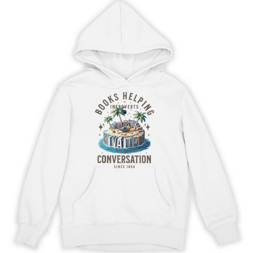 Books Helping Introvert Avoid Conversation Unisex Hoodie - Raresse